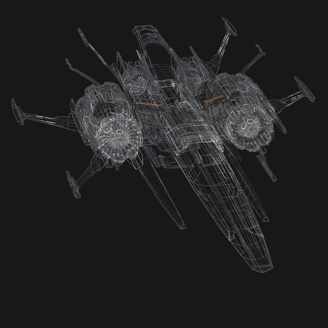 Sleek Starship 3D Model – Futuristic Spacecraft with Textures, OBJ & Blender - View 11