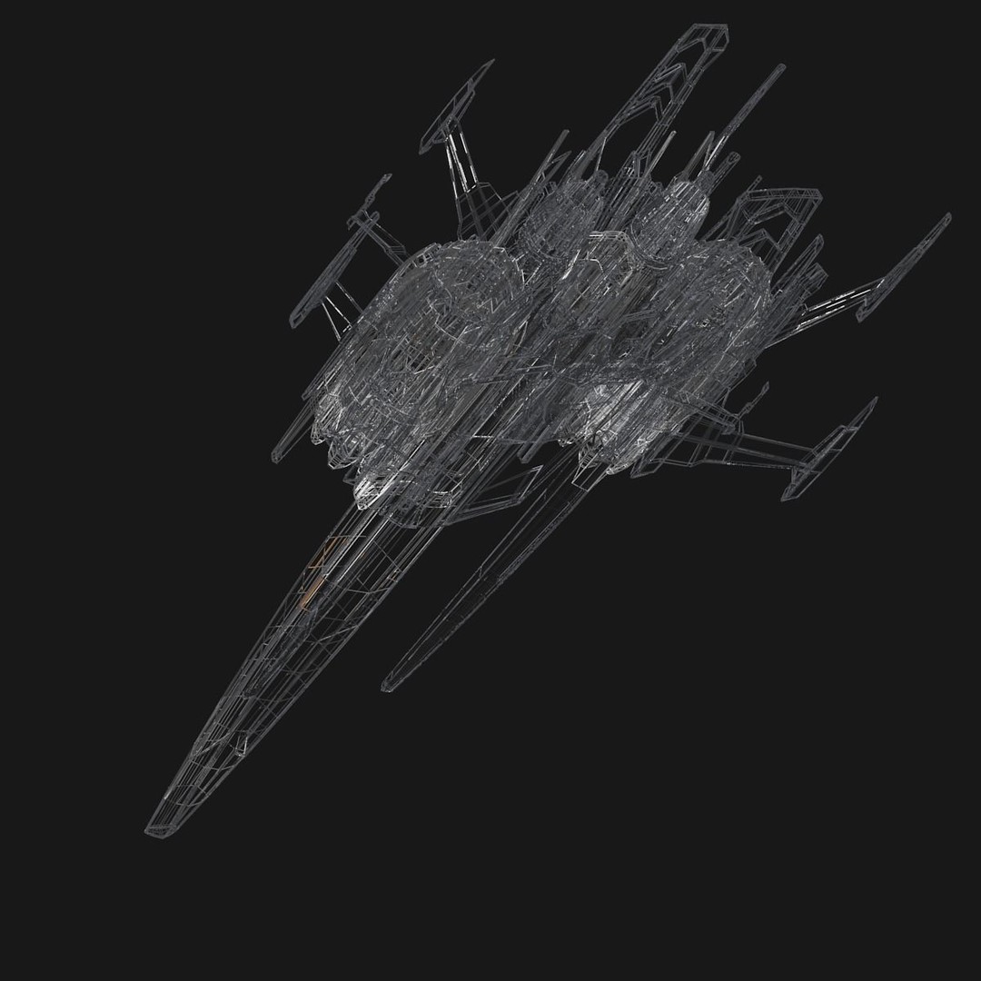 Sleek Starship 3D Model – Futuristic Spacecraft with Textures, OBJ & Blender - View 14
