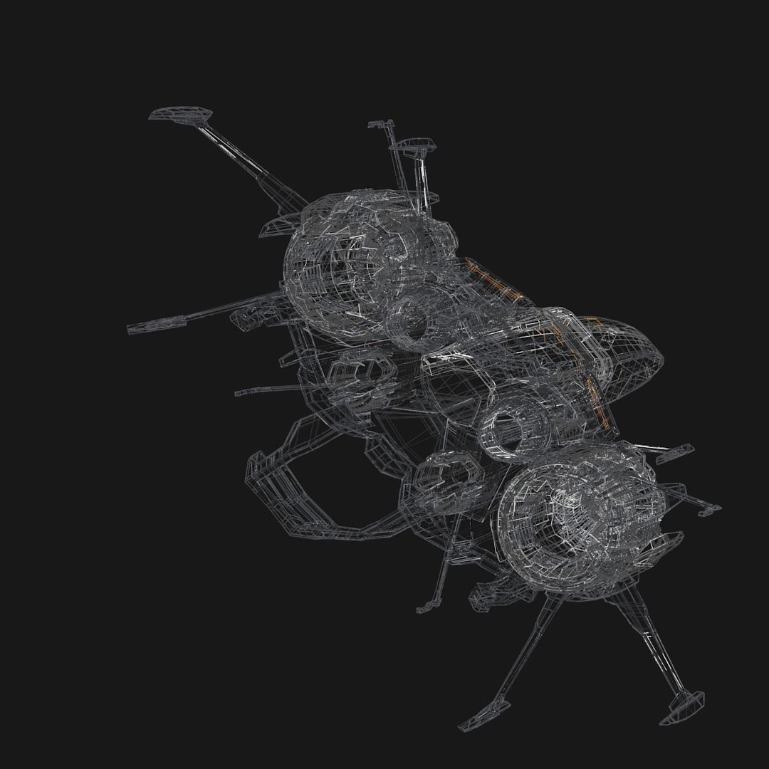 Sleek Starship 3D Model – Futuristic Spacecraft with Textures, OBJ & Blender - View 15