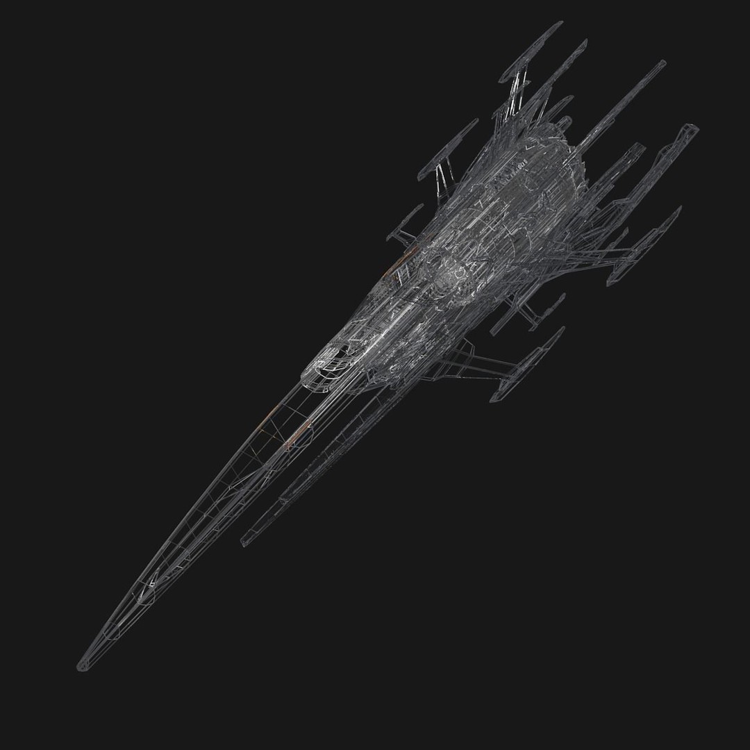 Sleek Starship 3D Model – Futuristic Spacecraft with Textures, OBJ & Blender - View 8
