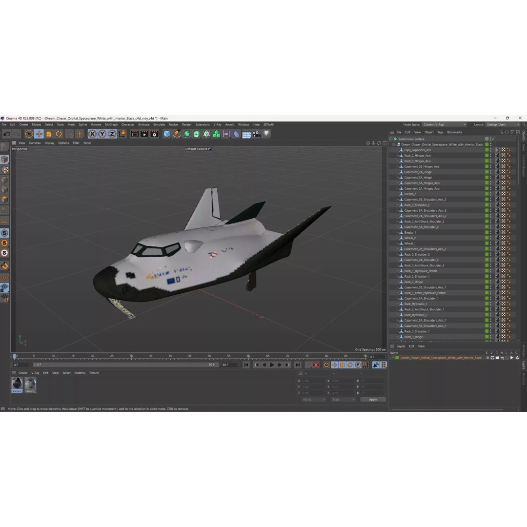 Dream Chaser Orbital Spaceplane 3D Model – PBR Textured, FBX