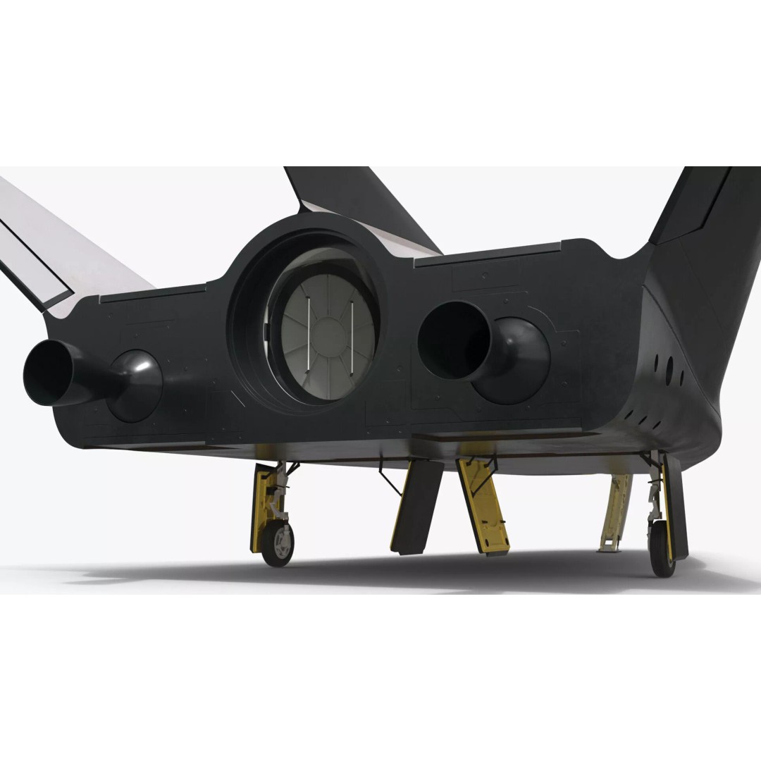 Dream Chaser Orbital Spaceplane 3D Model – PBR Textured, FBX - View 13