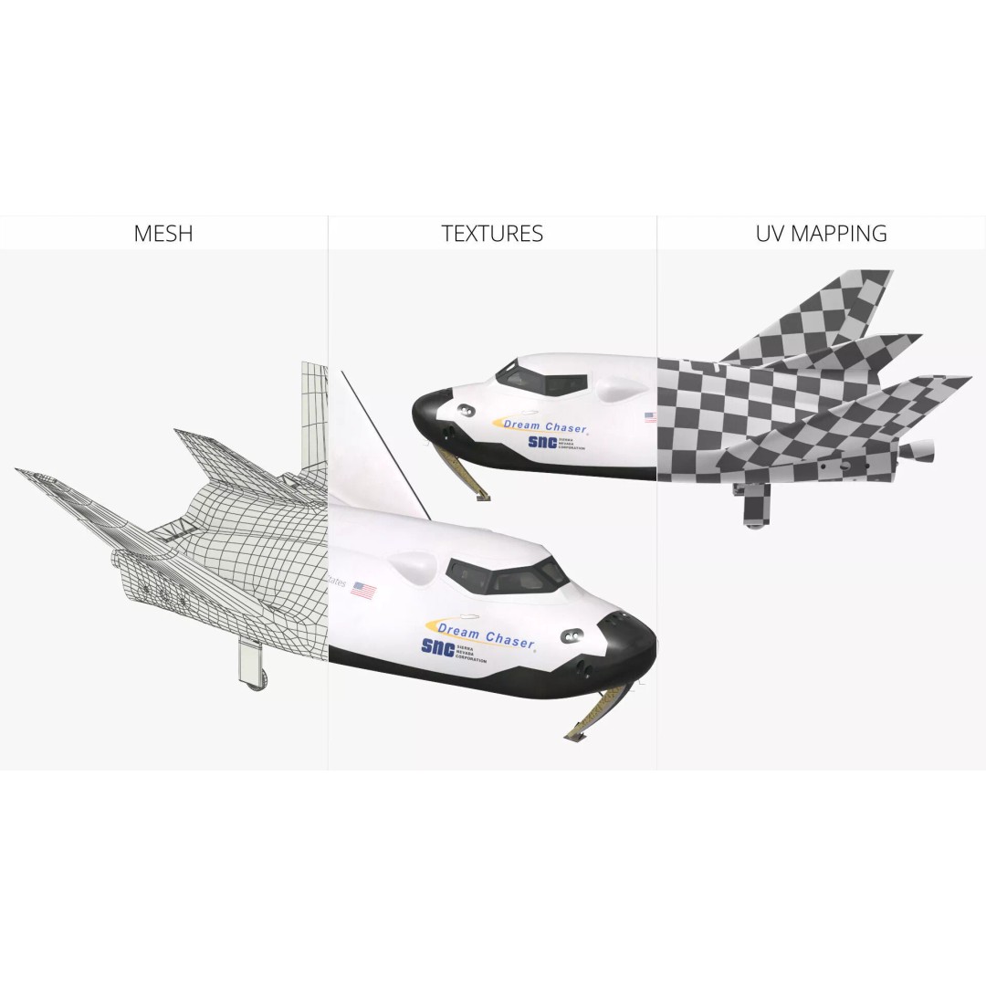 Dream Chaser Orbital Spaceplane 3D Model – PBR Textured, FBX - View 14