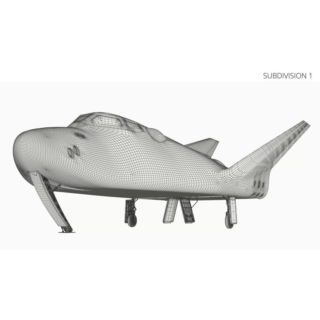 Dream Chaser Orbital Spaceplane 3D Model – PBR Textured, FBX - View 16
