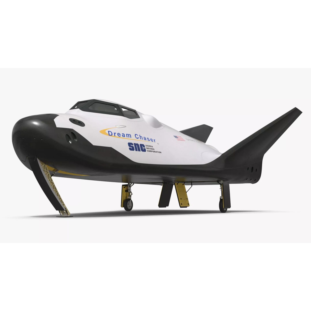 Dream Chaser Orbital Spaceplane 3D Model – PBR Textured, FBX - View 2