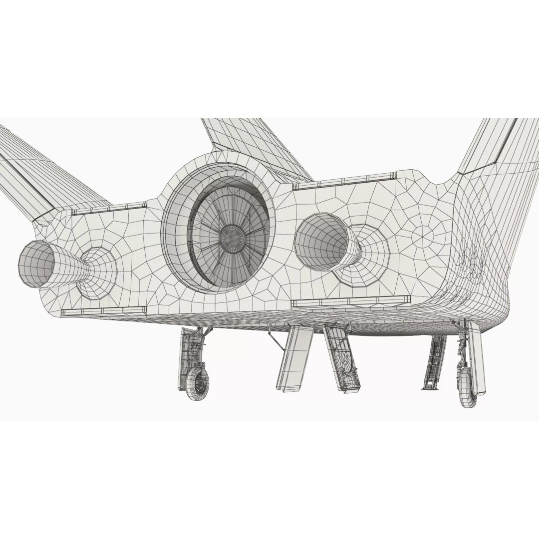 Dream Chaser Orbital Spaceplane 3D Model – PBR Textured, FBX - View 21