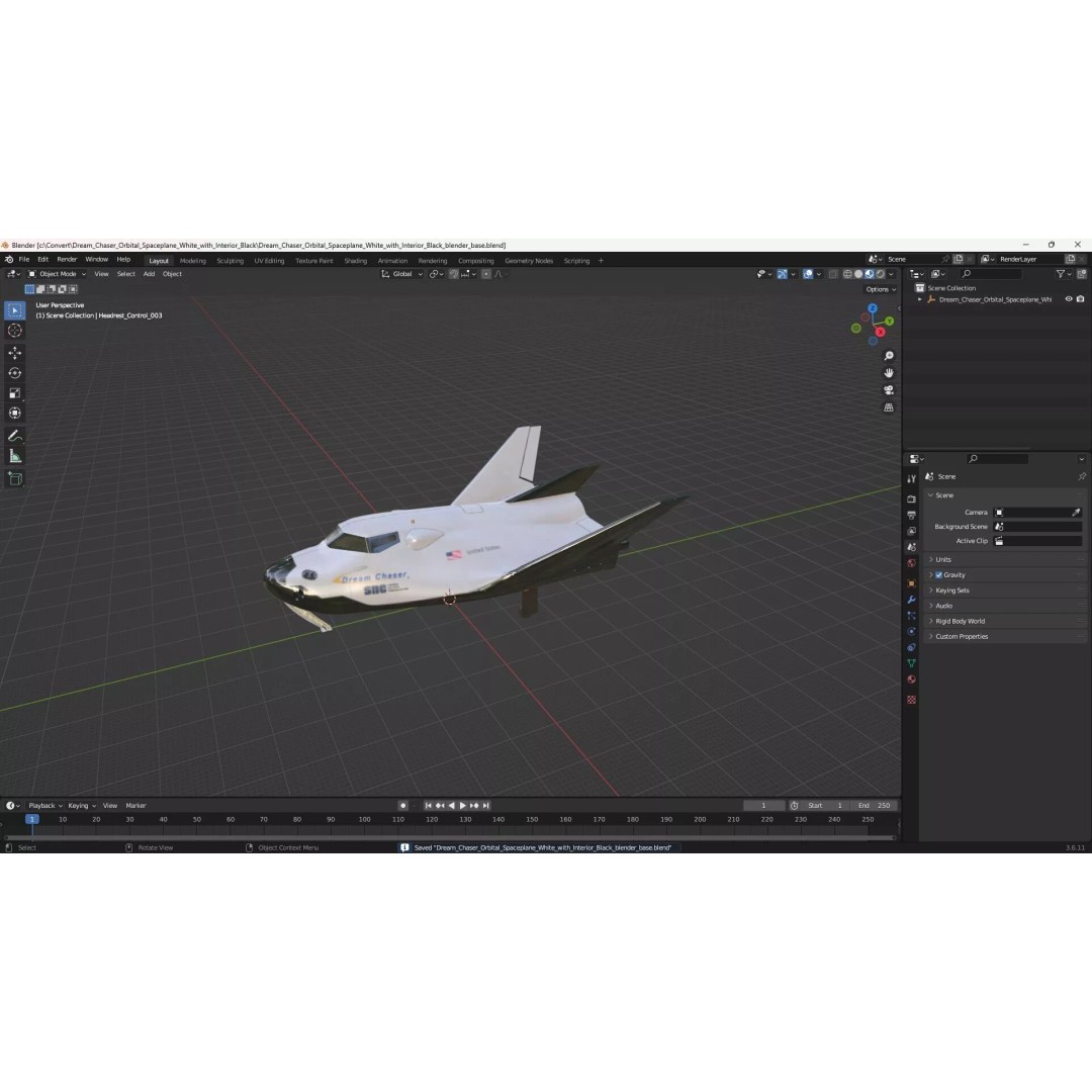Dream Chaser Orbital Spaceplane 3D Model – PBR Textured, FBX - View 25