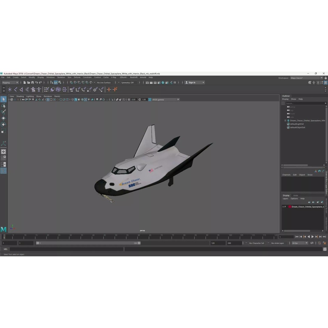 Dream Chaser Orbital Spaceplane 3D Model – PBR Textured, FBX - View 26