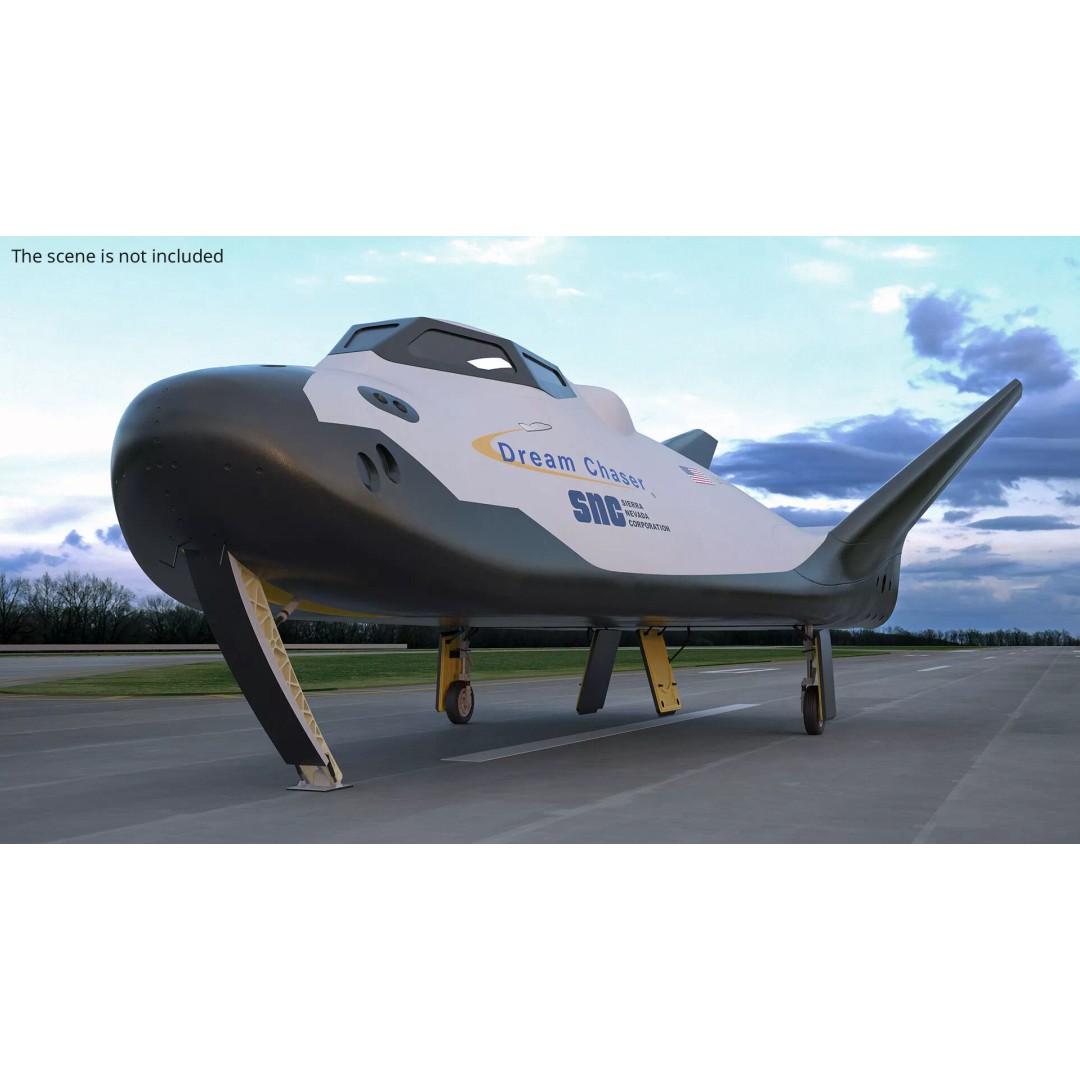 Dream Chaser Orbital Spaceplane 3D Model – PBR Textured, FBX - View 3