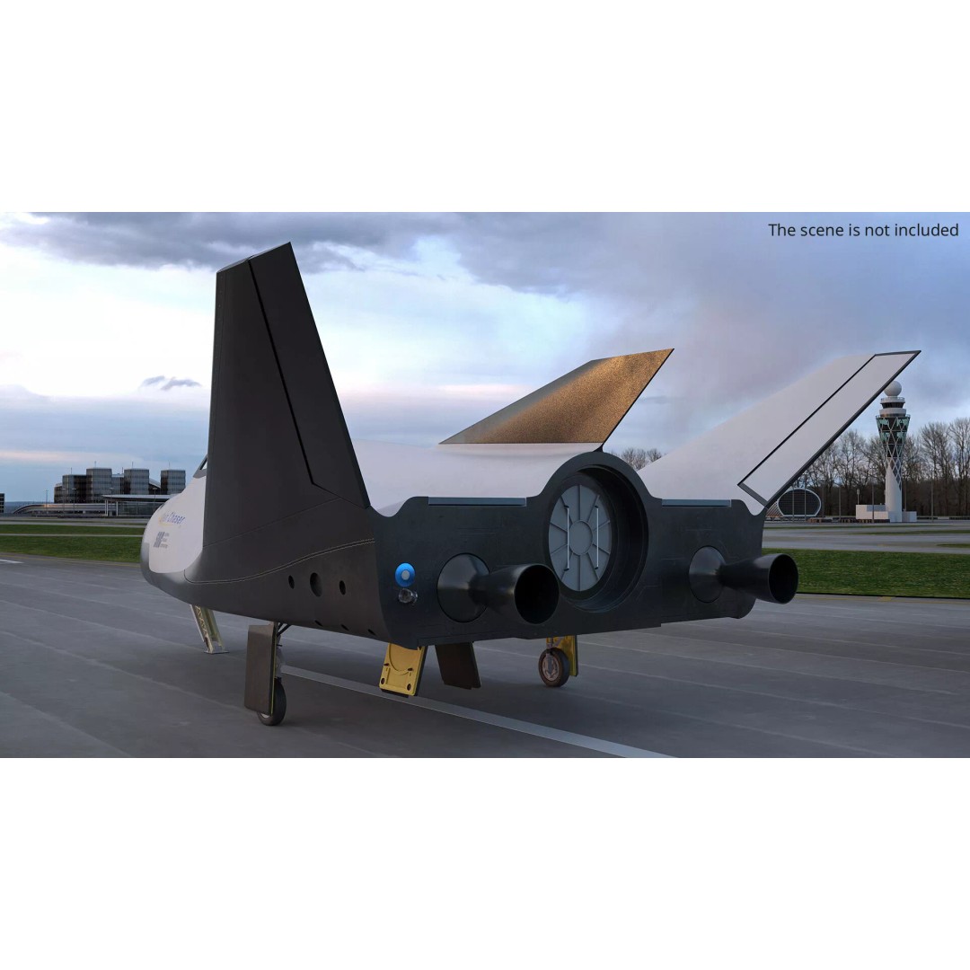Dream Chaser Orbital Spaceplane 3D Model – PBR Textured, FBX - View 4