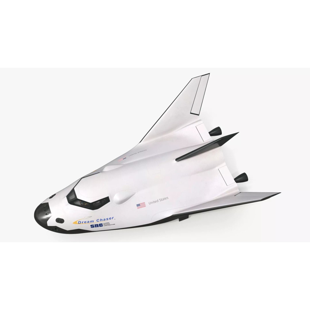 Dream Chaser Orbital Spaceplane 3D Model – PBR Textured, FBX - View 8