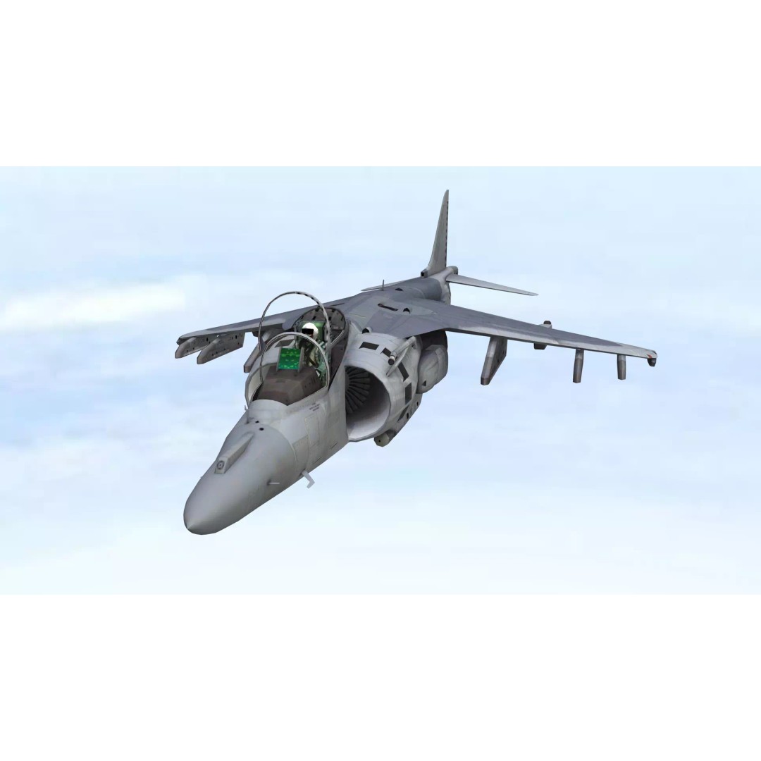 Fighter Jet 3D Model – Low Poly Military Aircraft, FBX & Blender - View 10