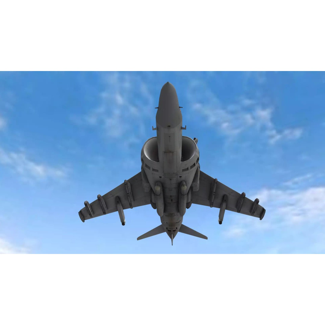 Fighter Jet 3D Model – Low Poly Military Aircraft, FBX & Blender - View 11