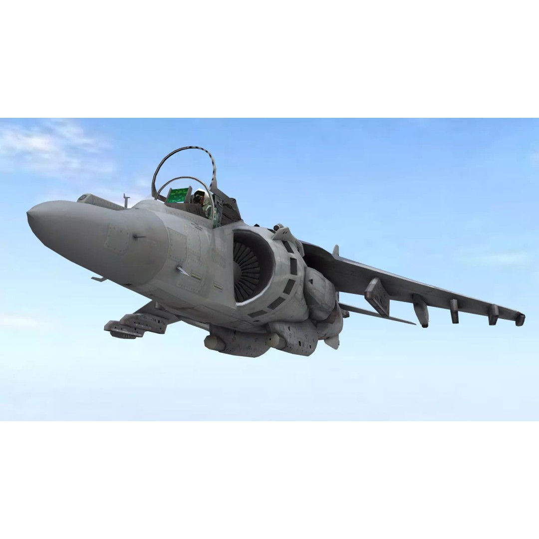 Fighter Jet 3D Model – Low Poly Military Aircraft, FBX & Blender - View 12
