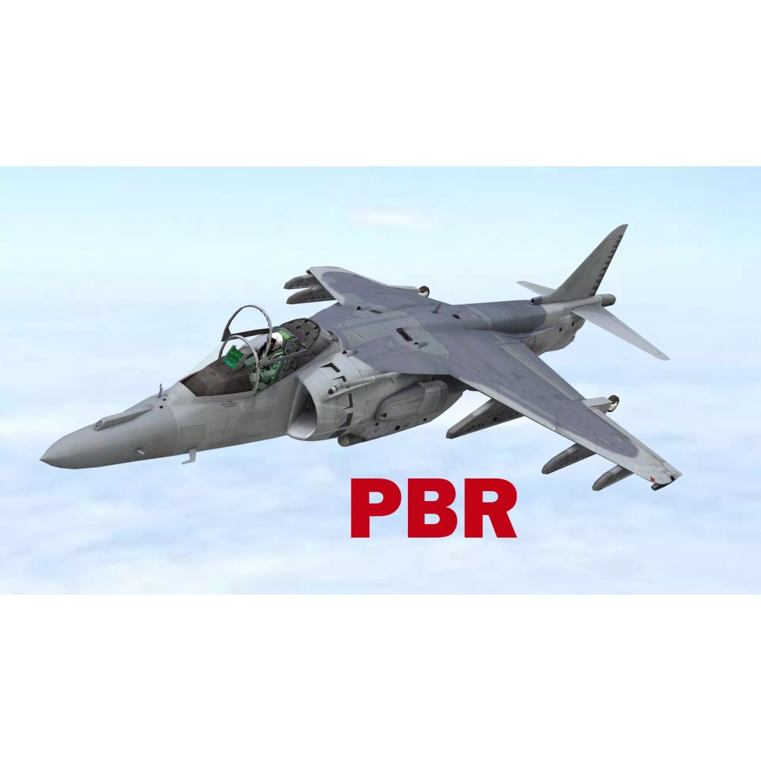 Fighter Jet 3D Model – Low Poly Military Aircraft, FBX & Blender - View 2