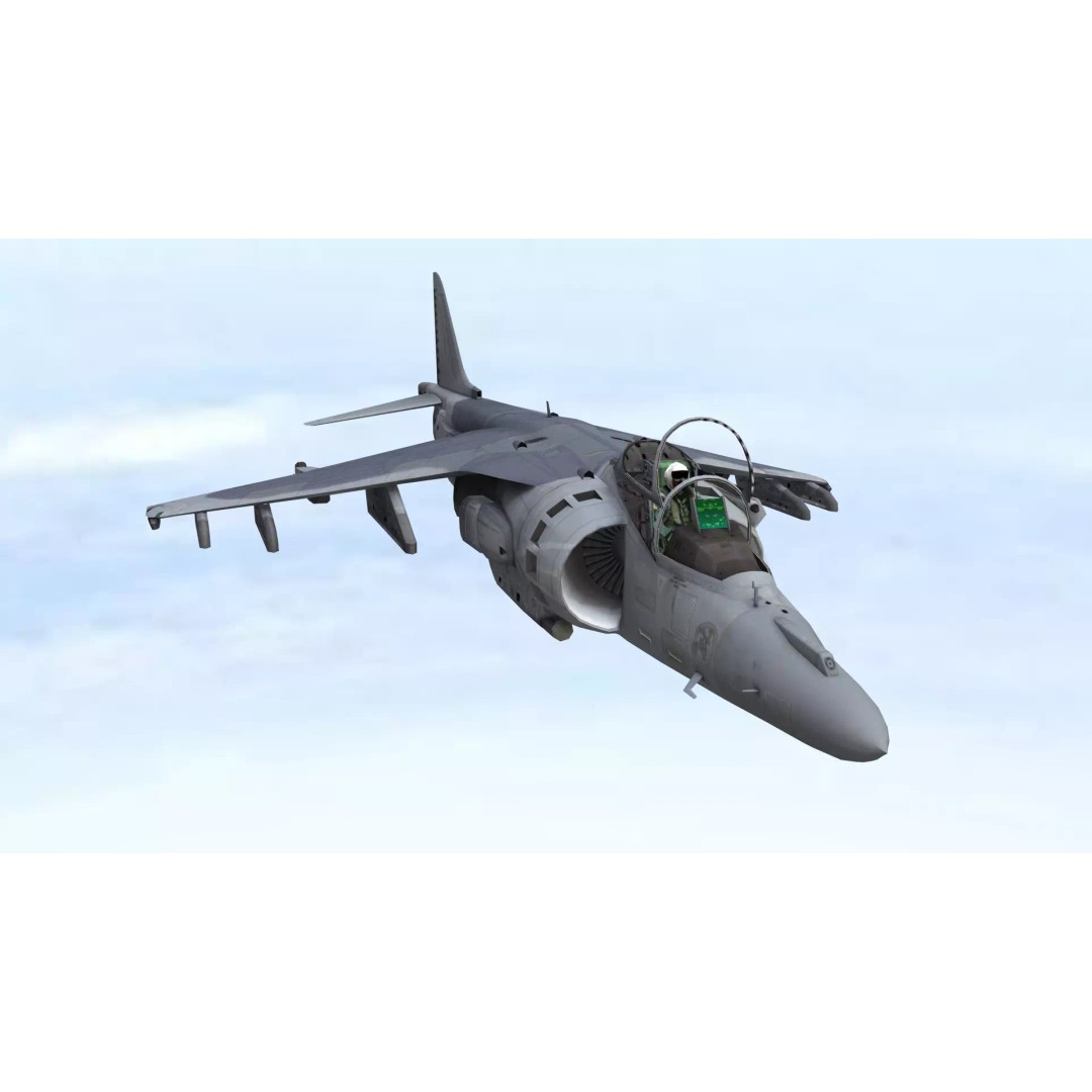 Fighter Jet 3D Model – Low Poly Military Aircraft, FBX & Blender - View 3