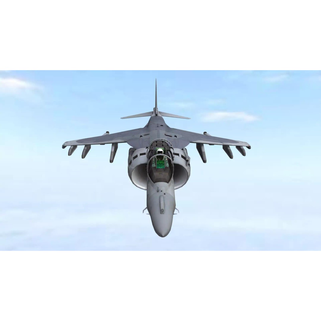 Fighter Jet 3D Model – Low Poly Military Aircraft, FBX & Blender - View 4