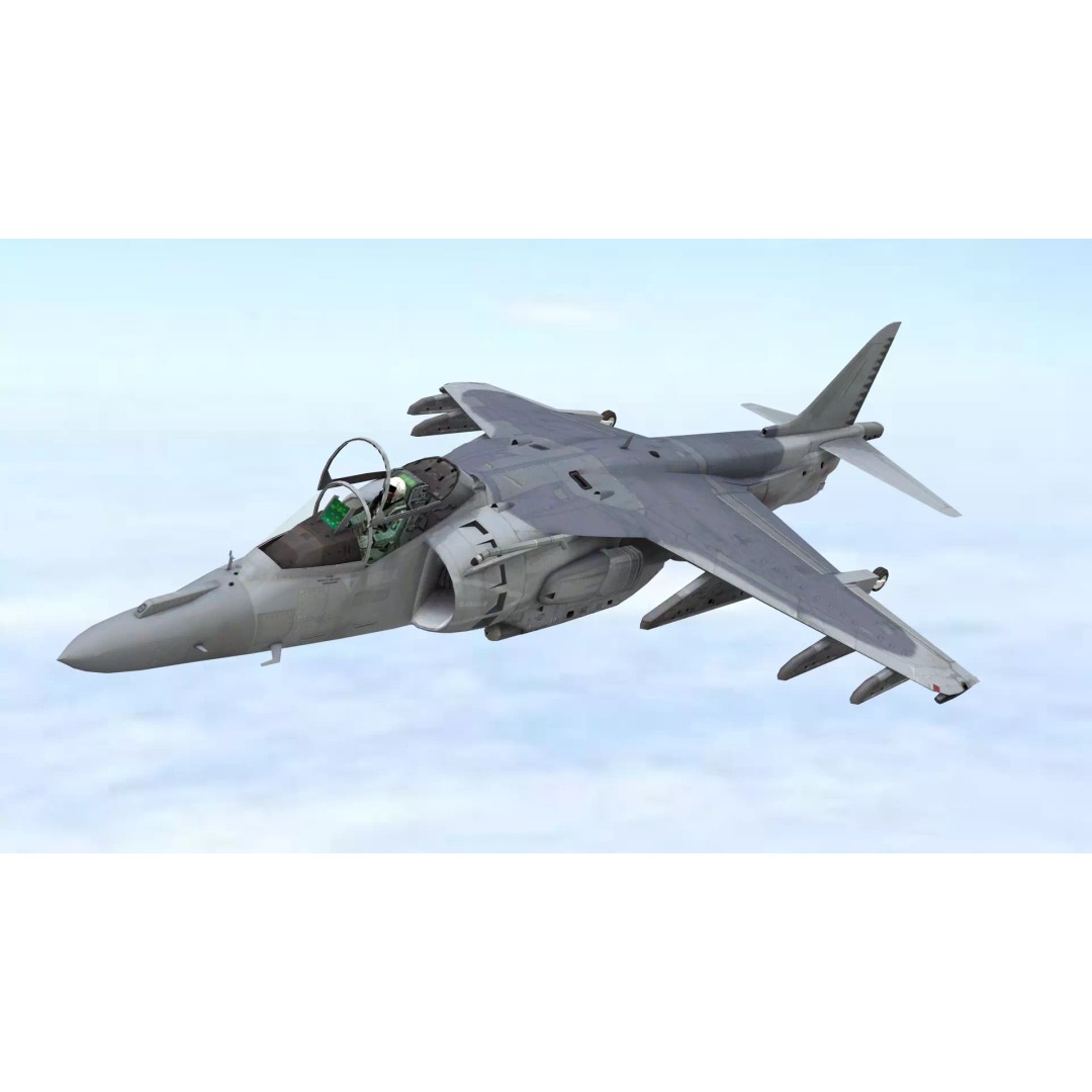 Fighter Jet 3D Model – Low Poly Military Aircraft, FBX & Blender - View 5