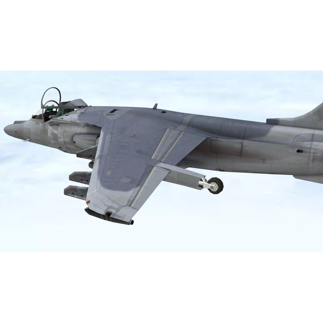 Fighter Jet 3D Model – Low Poly Military Aircraft, FBX & Blender - View 6
