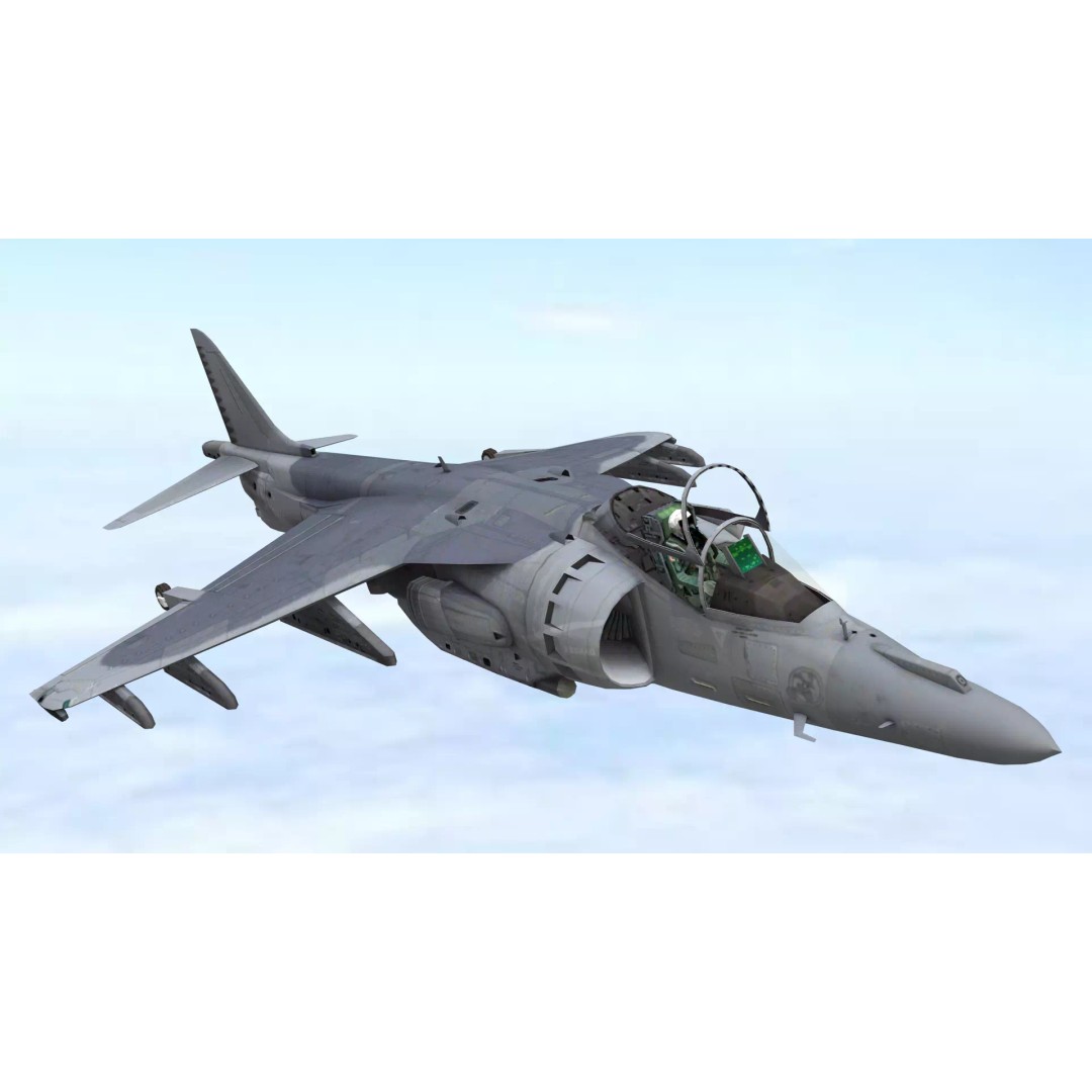 Fighter Jet 3D Model – Low Poly Military Aircraft, FBX & Blender - View 7