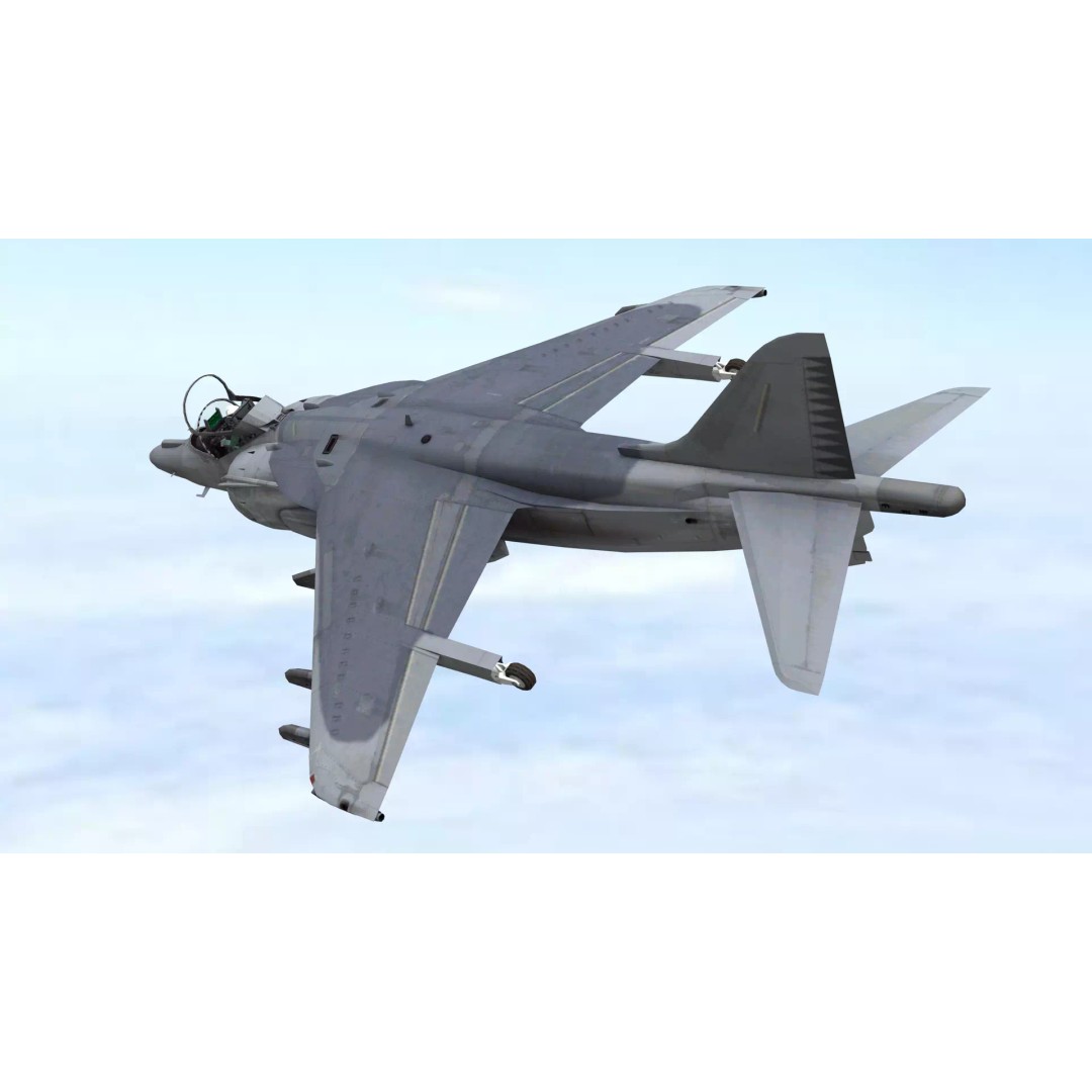 Fighter Jet 3D Model – Low Poly Military Aircraft, FBX & Blender - View 8