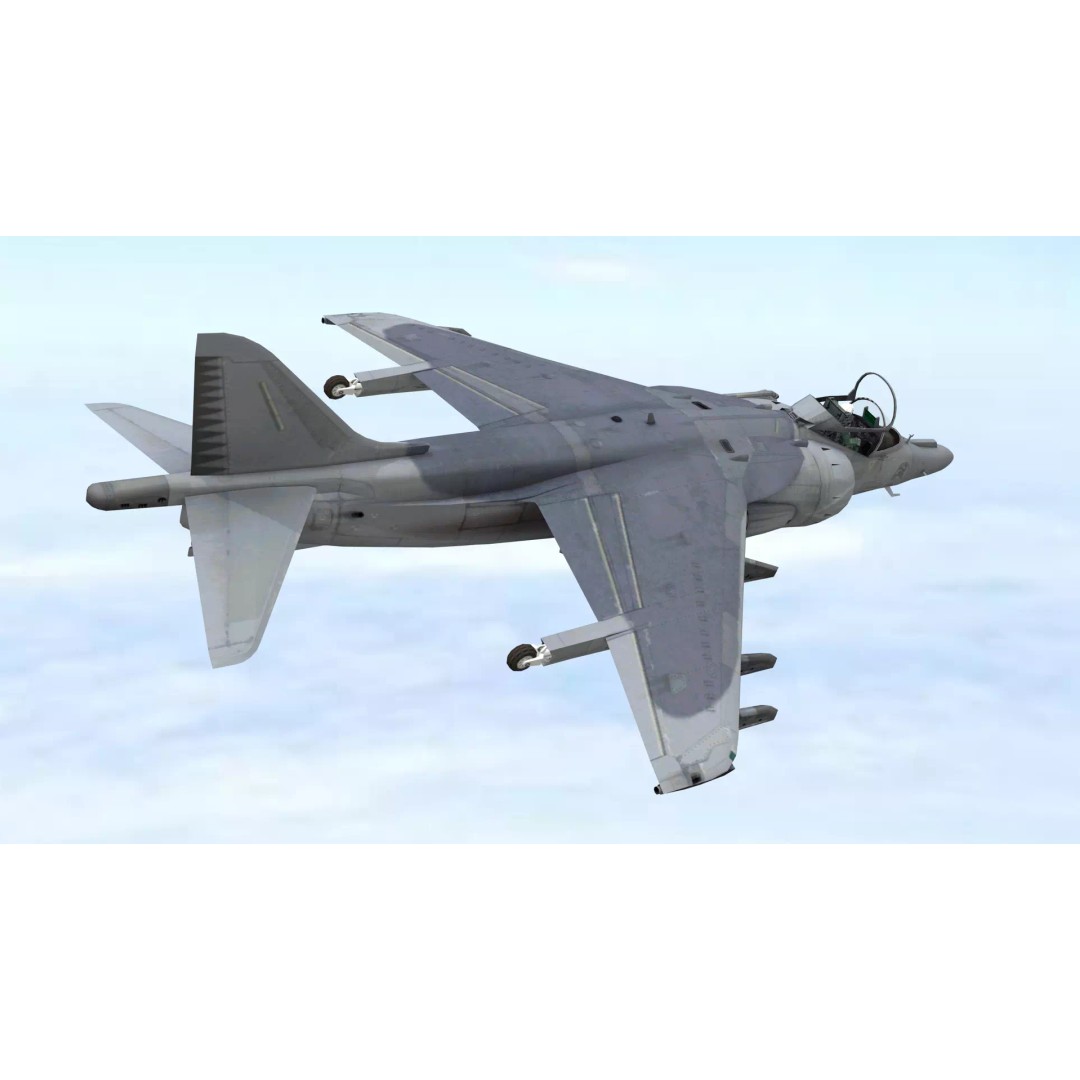 Fighter Jet 3D Model – Low Poly Military Aircraft, FBX & Blender - View 9