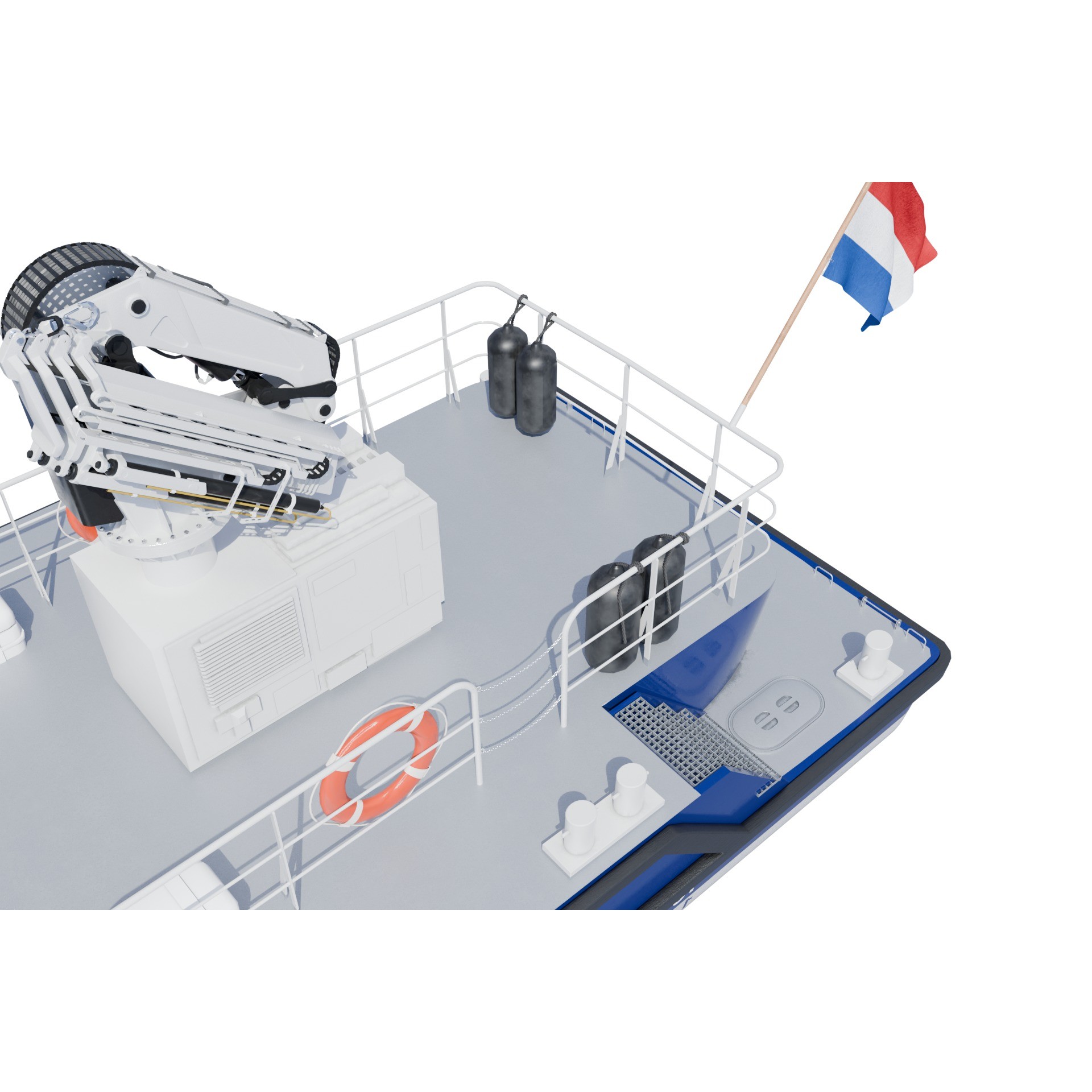 Politieboot P64 - Game-Ready 3D Model - View 9