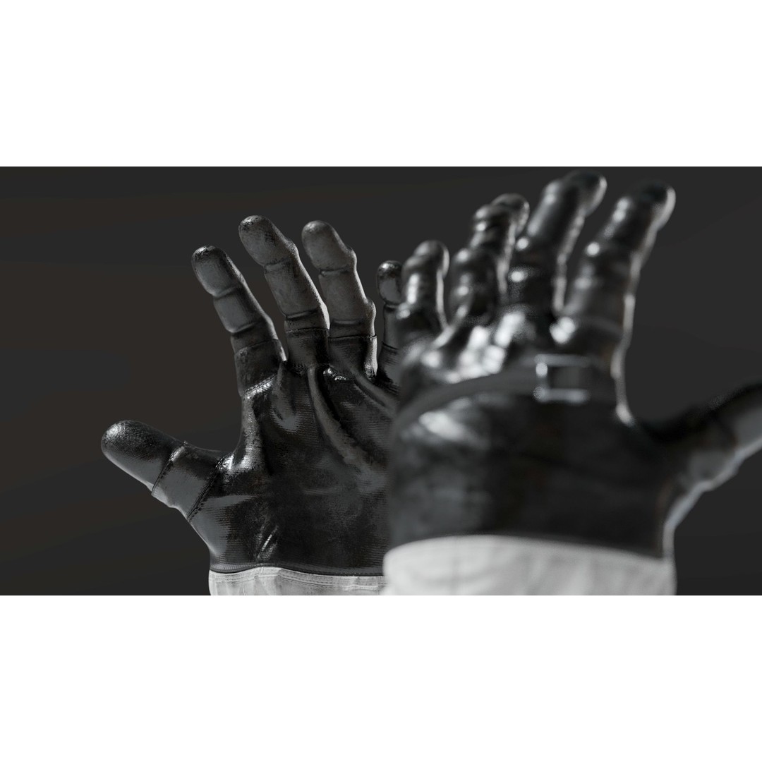 Apollo 11 Gloves 3D Model – High Poly NASA EVA Space Gloves, FBX, OBJ, Blender - View 10