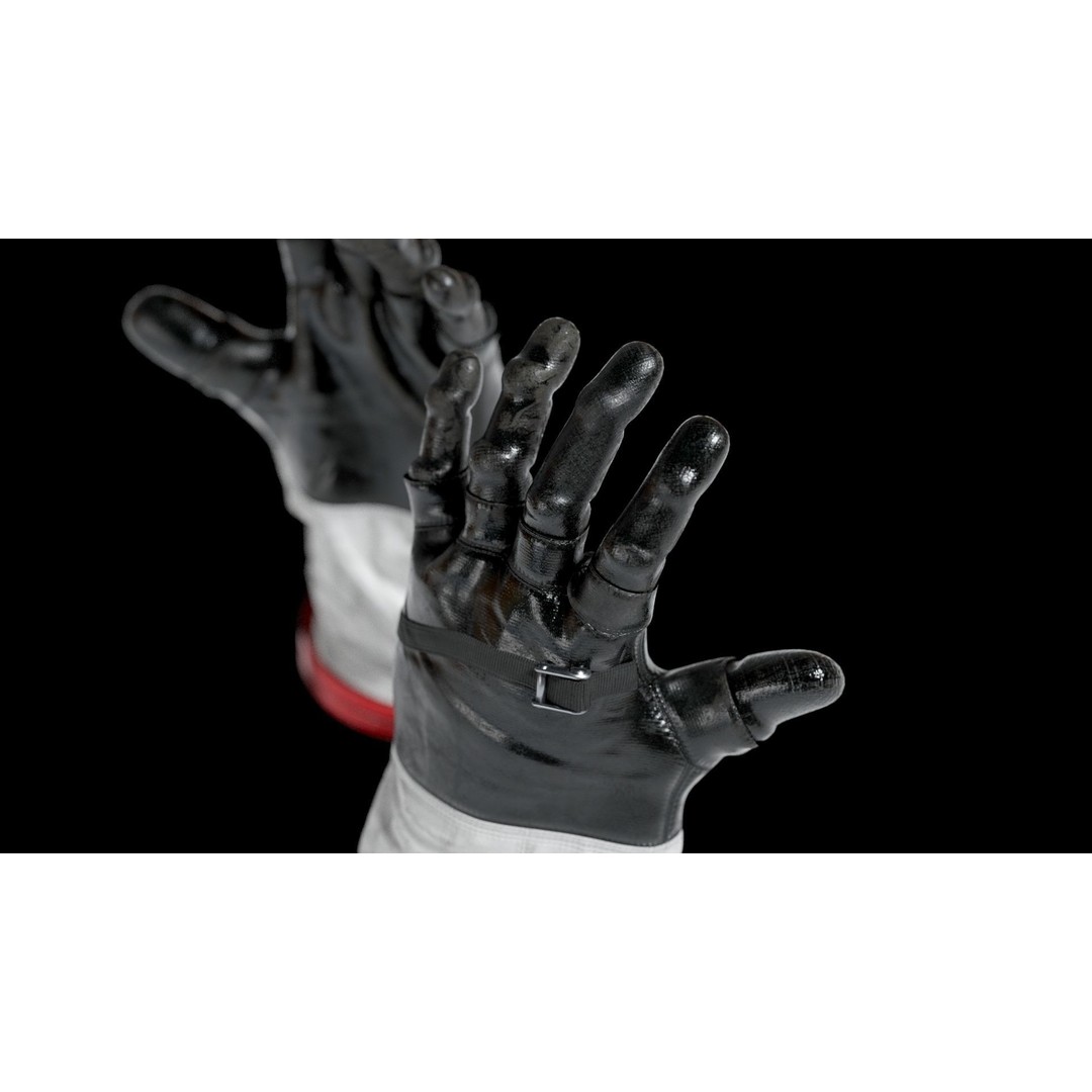 Apollo 11 Gloves 3D Model – High Poly NASA EVA Space Gloves, FBX, OBJ, Blender - View 11