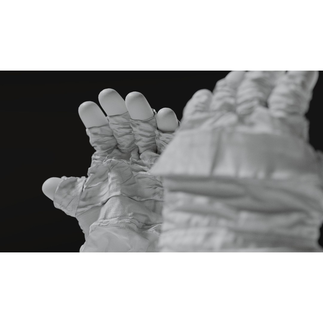 Apollo 11 Gloves 3D Model – High Poly NASA EVA Space Gloves, FBX, OBJ, Blender - View 16