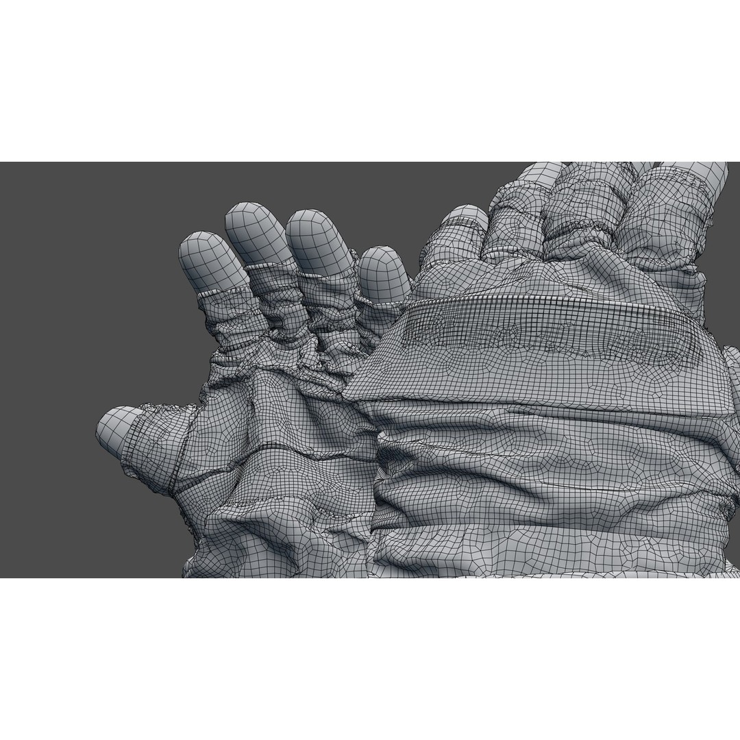 Apollo 11 Gloves 3D Model – High Poly NASA EVA Space Gloves, FBX, OBJ, Blender - View 28