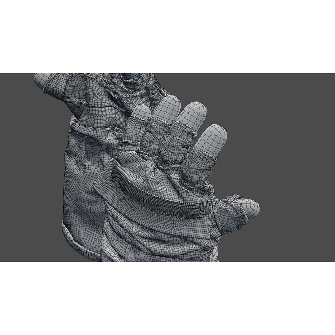 Apollo 11 Gloves 3D Model – High Poly NASA EVA Space Gloves, FBX, OBJ, Blender - View 29