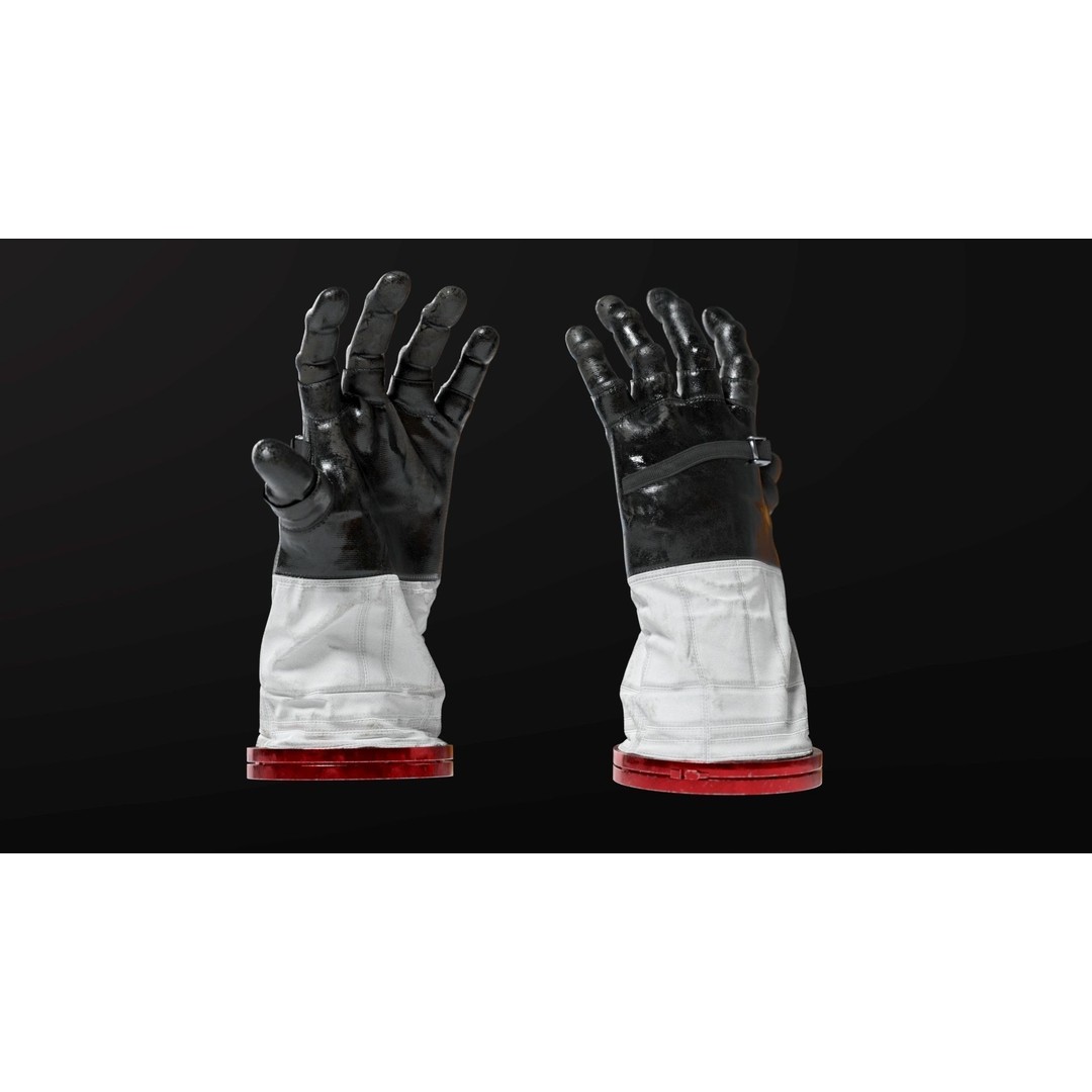 Apollo 11 Gloves 3D Model – High Poly NASA EVA Space Gloves, FBX, OBJ, Blender - View 3