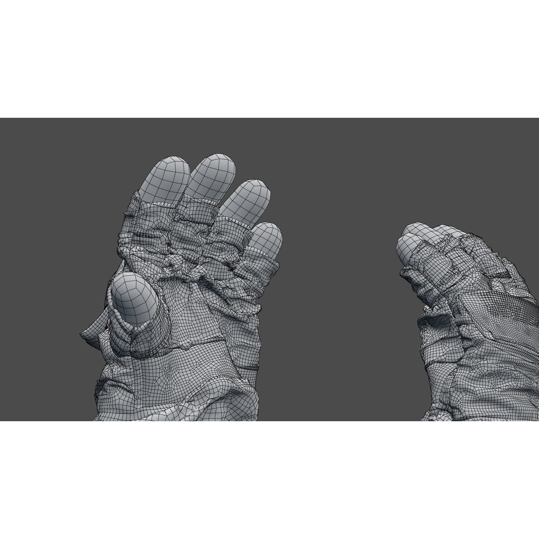 Apollo 11 Gloves 3D Model – High Poly NASA EVA Space Gloves, FBX, OBJ, Blender - View 31