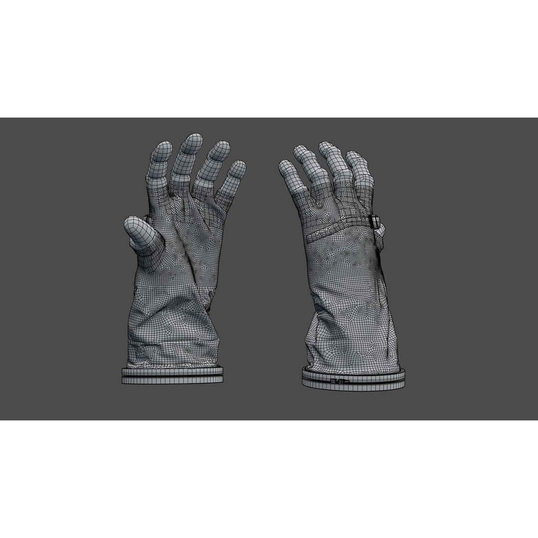 Apollo 11 Gloves 3D Model – High Poly NASA EVA Space Gloves, FBX, OBJ, Blender - View 32