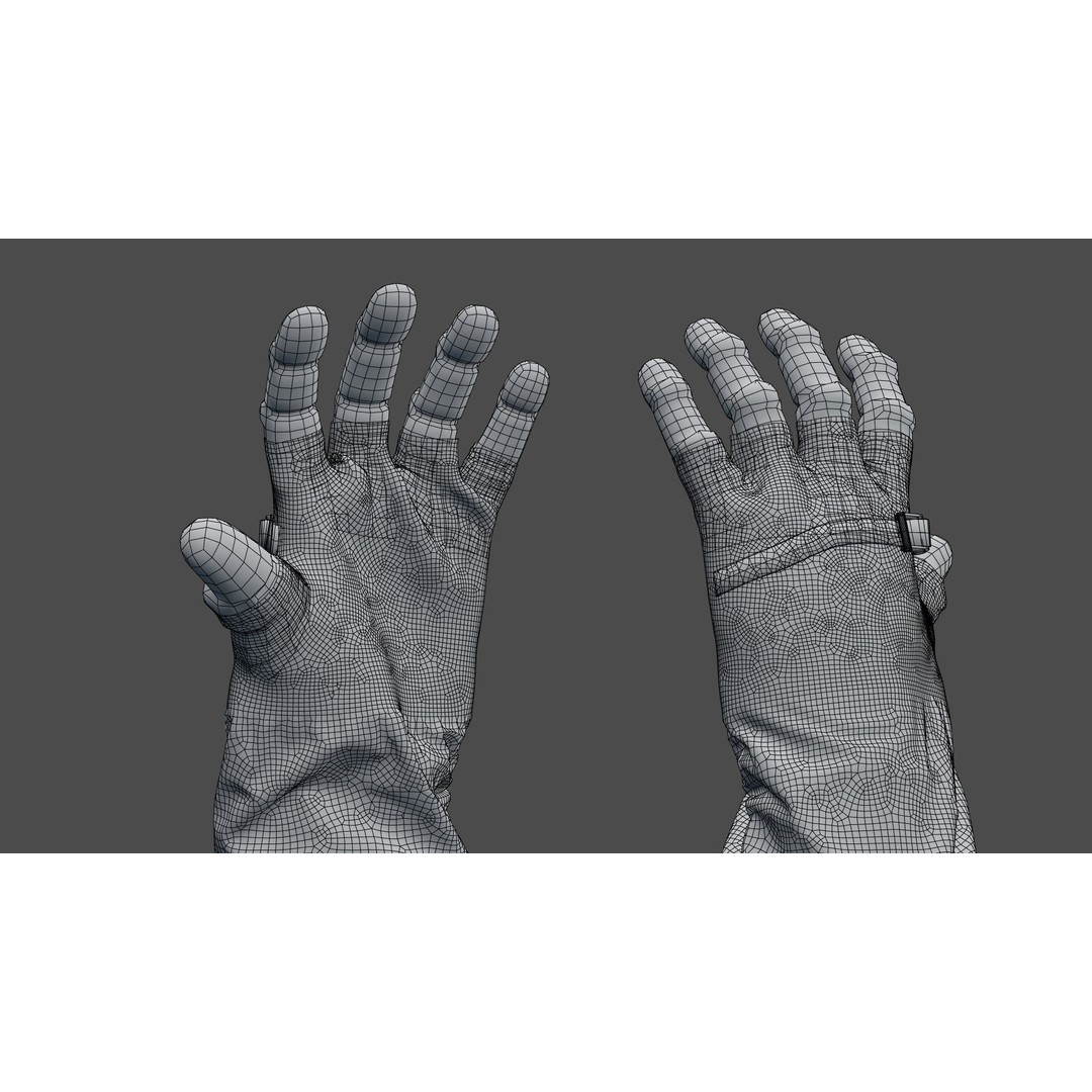 Apollo 11 Gloves 3D Model – High Poly NASA EVA Space Gloves, FBX, OBJ, Blender - View 33