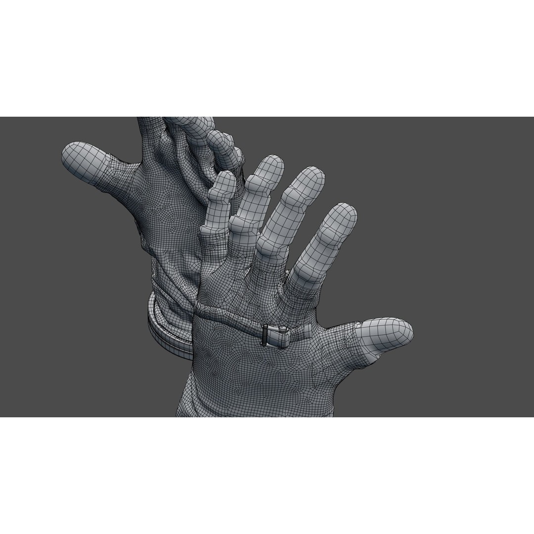 Apollo 11 Gloves 3D Model – High Poly NASA EVA Space Gloves, FBX, OBJ, Blender - View 35