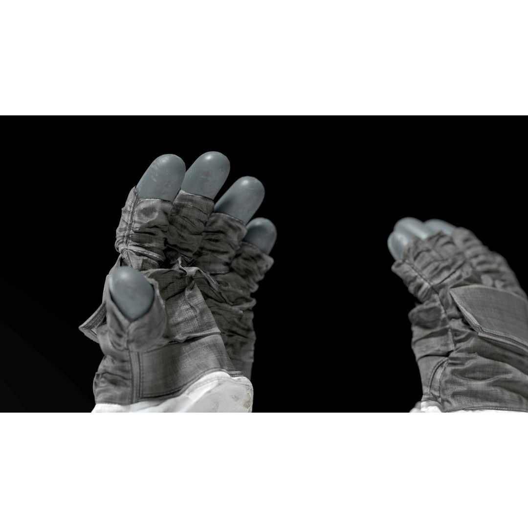 Apollo 11 Gloves 3D Model – High Poly NASA EVA Space Gloves, FBX, OBJ, Blender - View 8