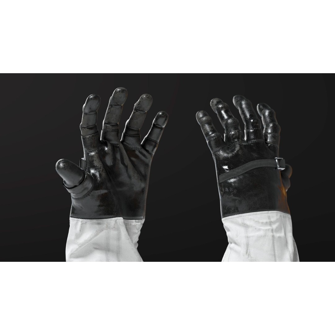 Apollo 11 Gloves 3D Model – High Poly NASA EVA Space Gloves, FBX, OBJ, Blender - View 9