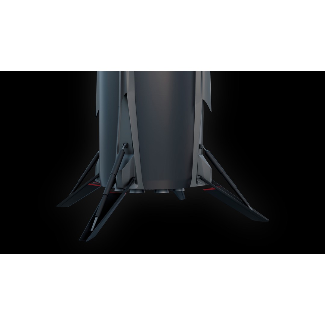 Neutron Rocket 3D Model – Rigged PBR Asset for Animation, FBX - View 5