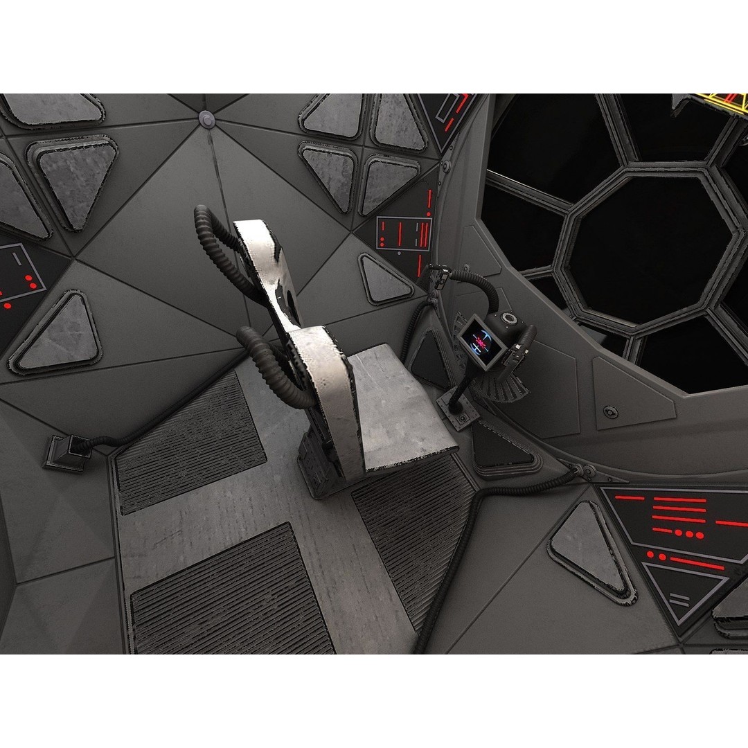 Star Wars Tie Fighter 3D Model – High Detail Spacecraft with Interior, FBX - View 11