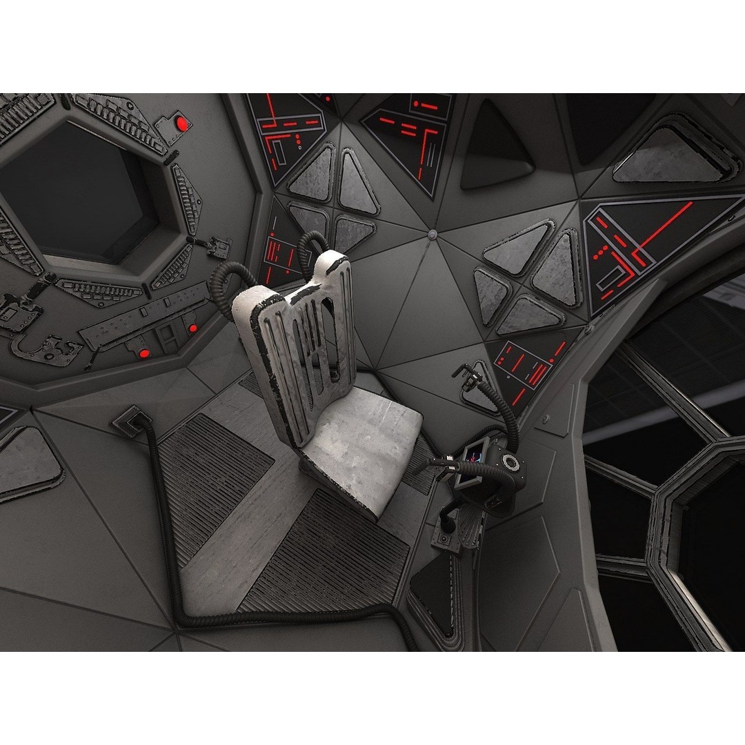 Star Wars Tie Fighter 3D Model – High Detail Spacecraft with Interior, FBX - View 12