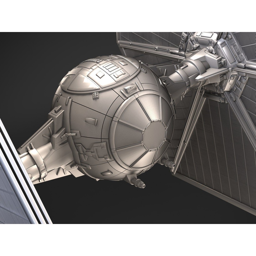 Star Wars Tie Fighter 3D Model – High Detail Spacecraft with Interior, FBX - View 15