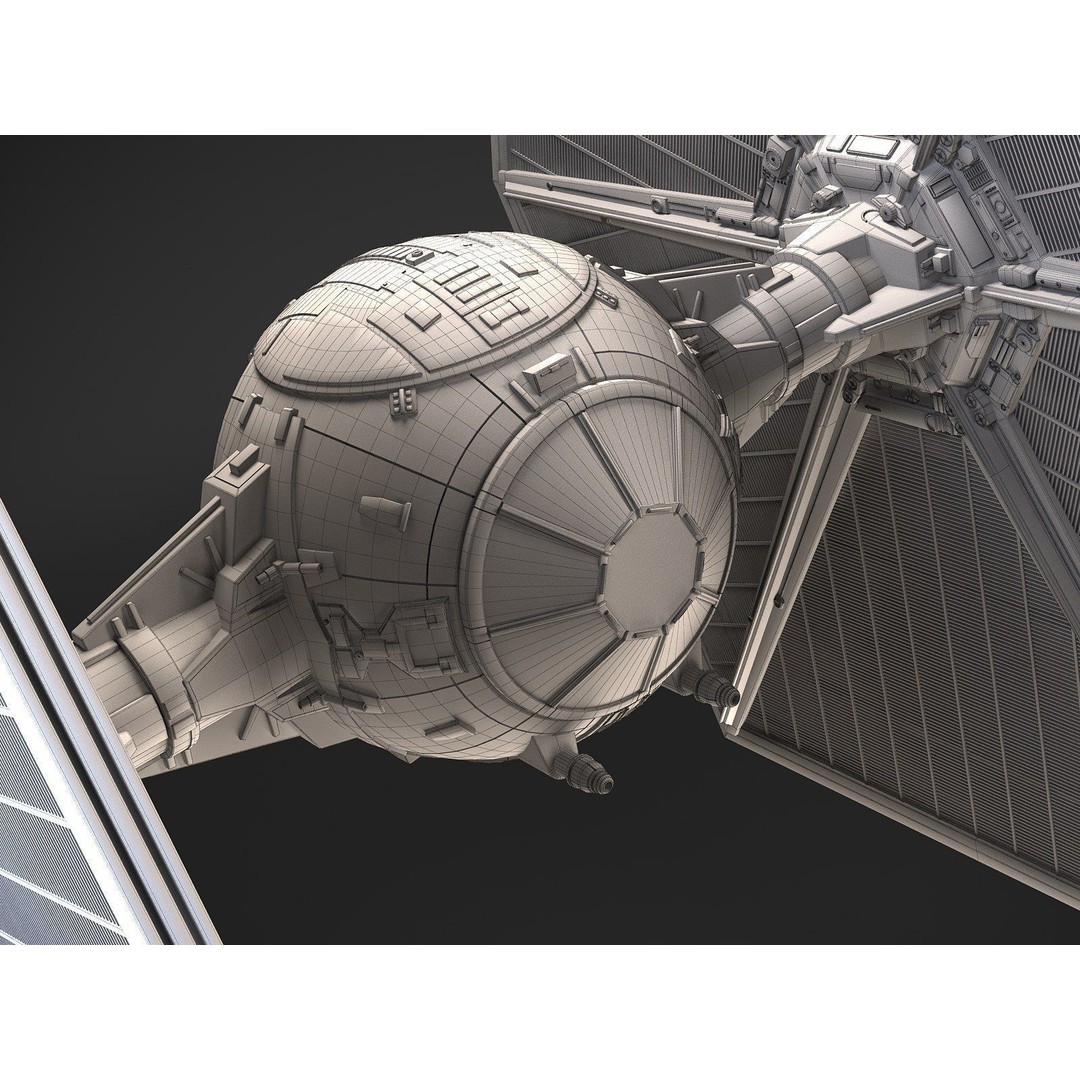 Star Wars Tie Fighter 3D Model – High Detail Spacecraft with Interior, FBX - View 19