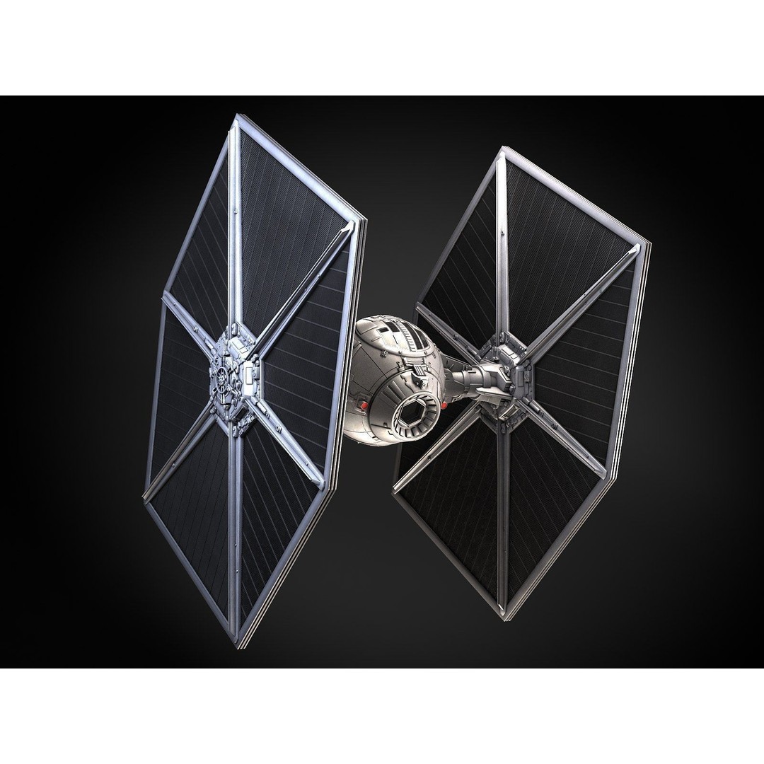 Star Wars Tie Fighter 3D Model – High Detail Spacecraft with Interior, FBX - View 6