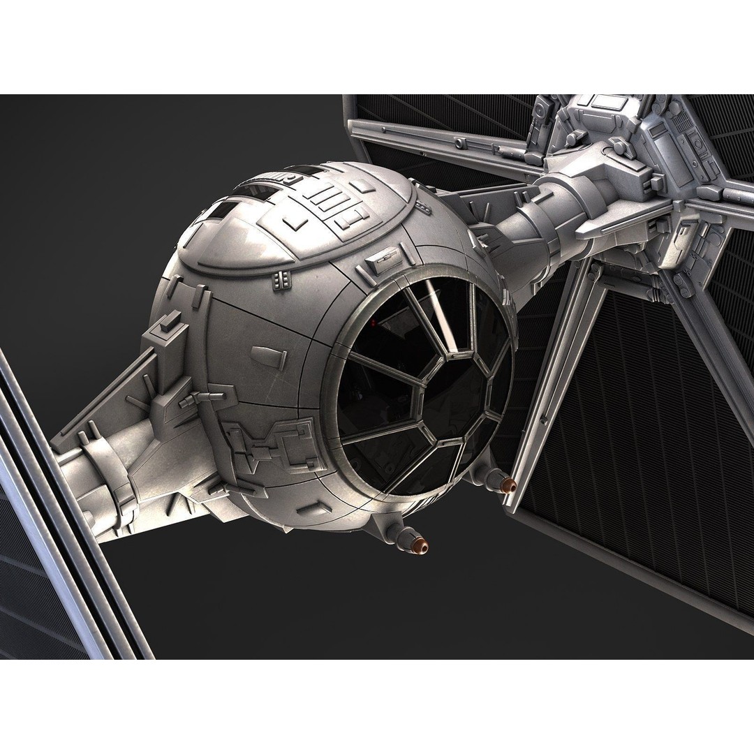Star Wars Tie Fighter 3D Model – High Detail Spacecraft with Interior, FBX - View 7