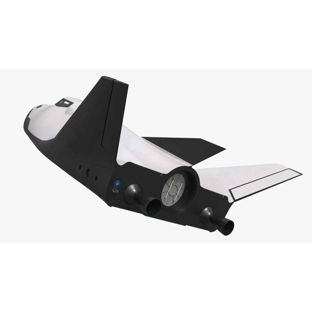 Horizontal Landing Space Vehicle 3D Model – Rigged PBR Spacecraft for Animation - View 10