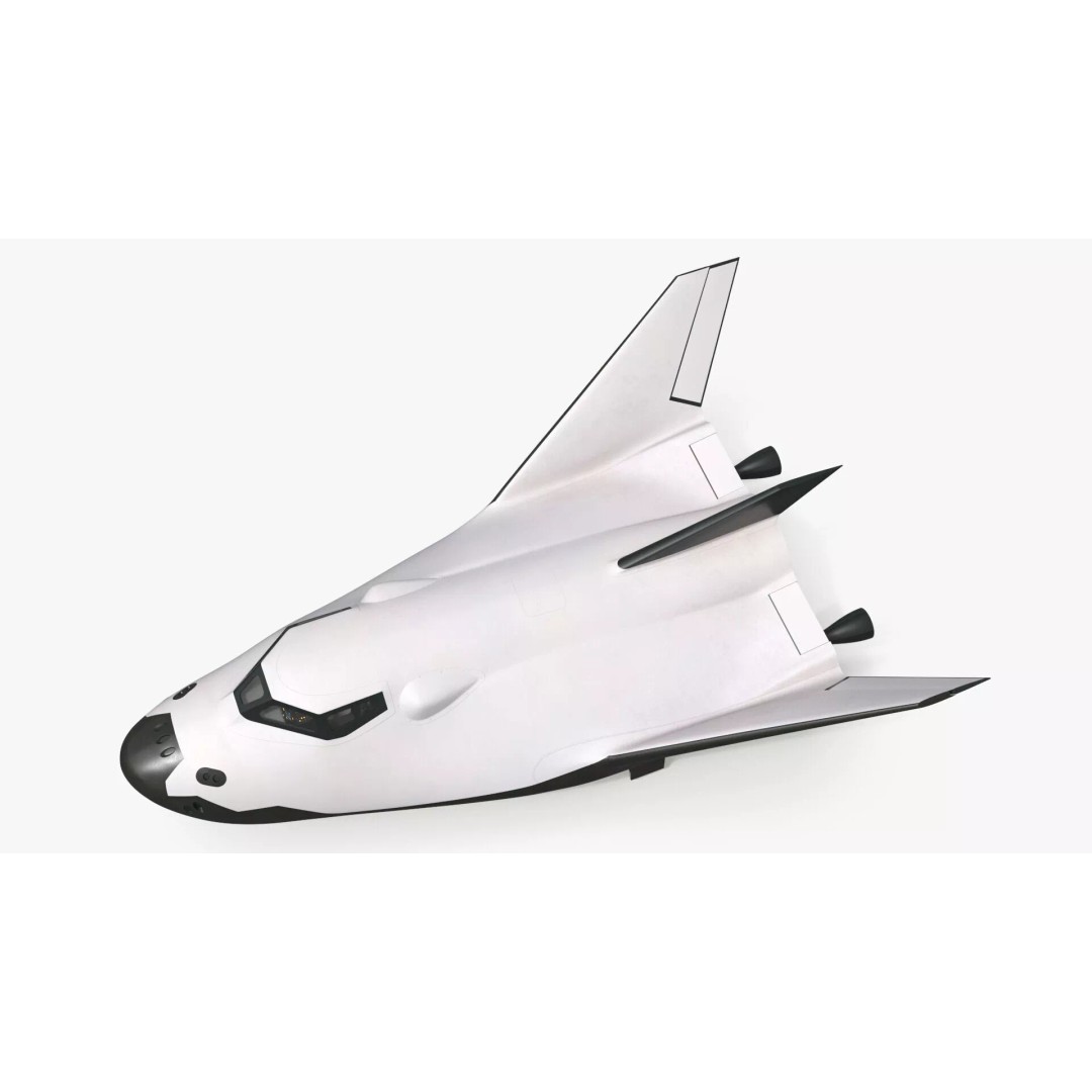 Horizontal Landing Space Vehicle 3D Model – Rigged PBR Spacecraft for Animation - View 11