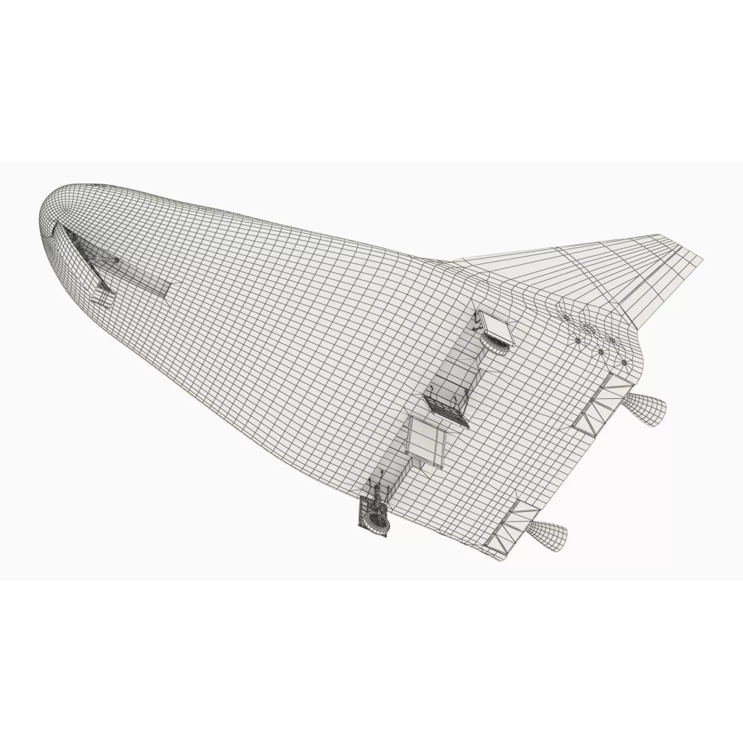 Horizontal Landing Space Vehicle 3D Model – Rigged PBR Spacecraft for Animation - View 20