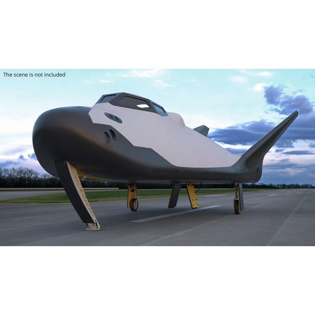 Horizontal Landing Space Vehicle 3D Model – Rigged PBR Spacecraft for Animation - View 5
